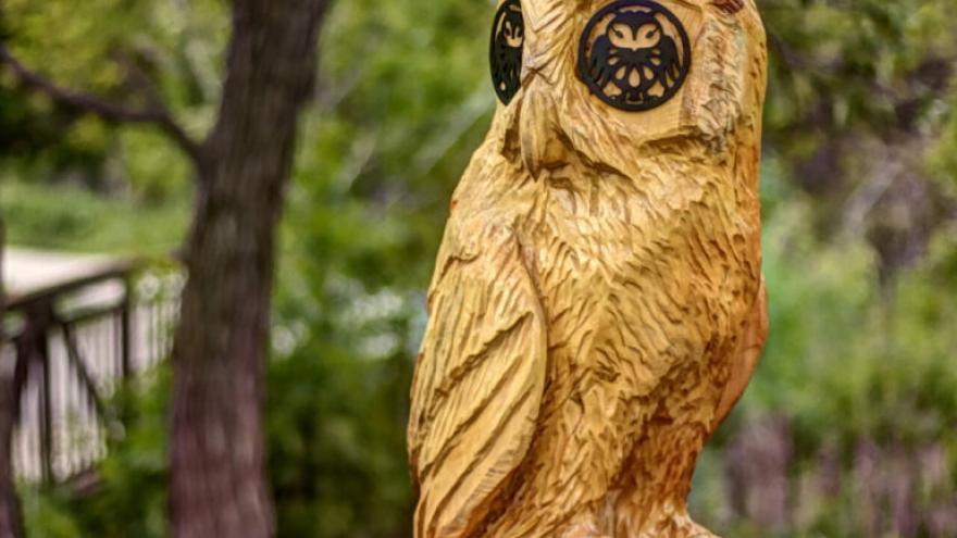 Carved Wooden Owl