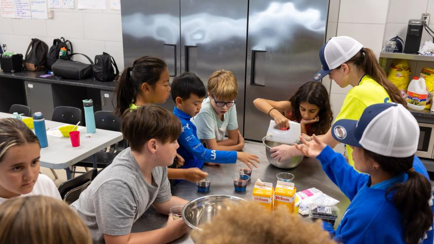 Kids Cooking at Camp