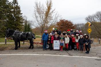 Christmas Parade float with Horse