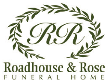 Roadhouse & Rose Funeral Home logo with olive branches.