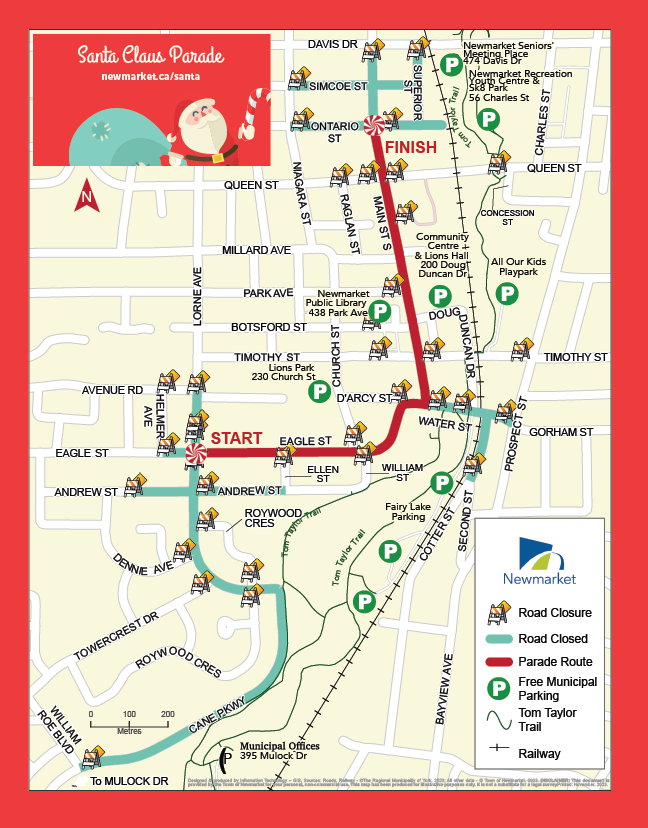 Santa Clause Parade Map 2025