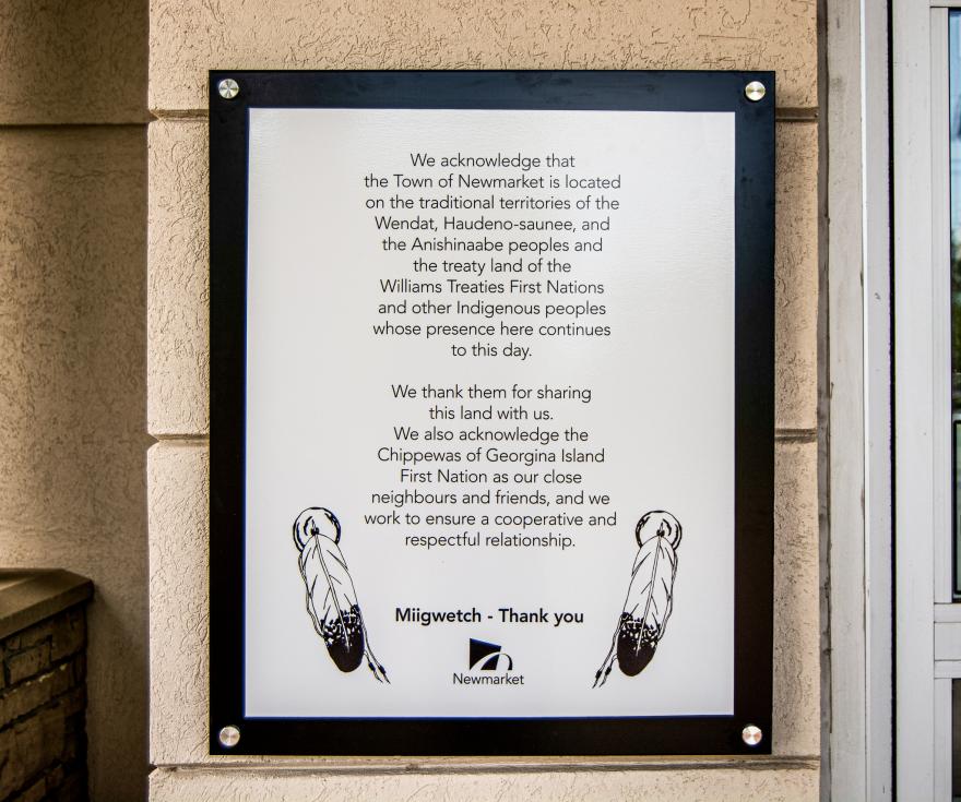 Land Acknowledgement Plaque 