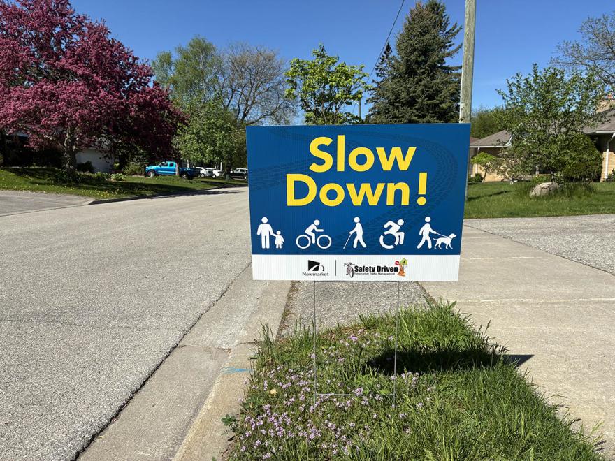 Lawn Sign Traffic Slow Down 