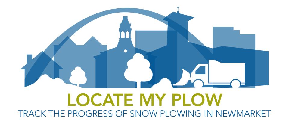 Locate My Plow logo with cityscape and snowplow graphic.