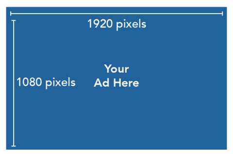 Blue rectangle graphic with text and measurements.
