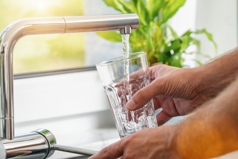Water coming from tap