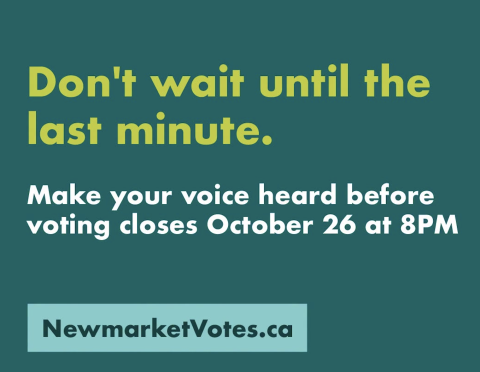 Don't wait until the last minute to vote. 