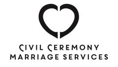 Heart-shaped logo for Civil Ceremony Marriage Services.