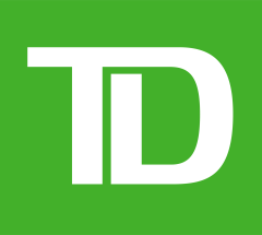 TD logo, white letters on a green background.