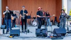 Band members playing instruments
