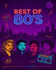 best of 80's graphic image of band