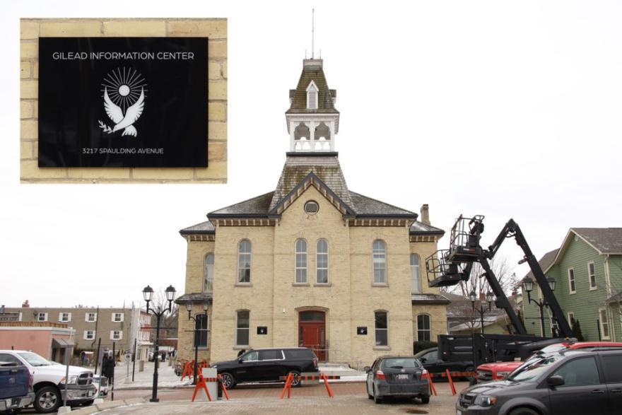 "Gilead Information Center" from the filming of "The Handmaid's Tale"