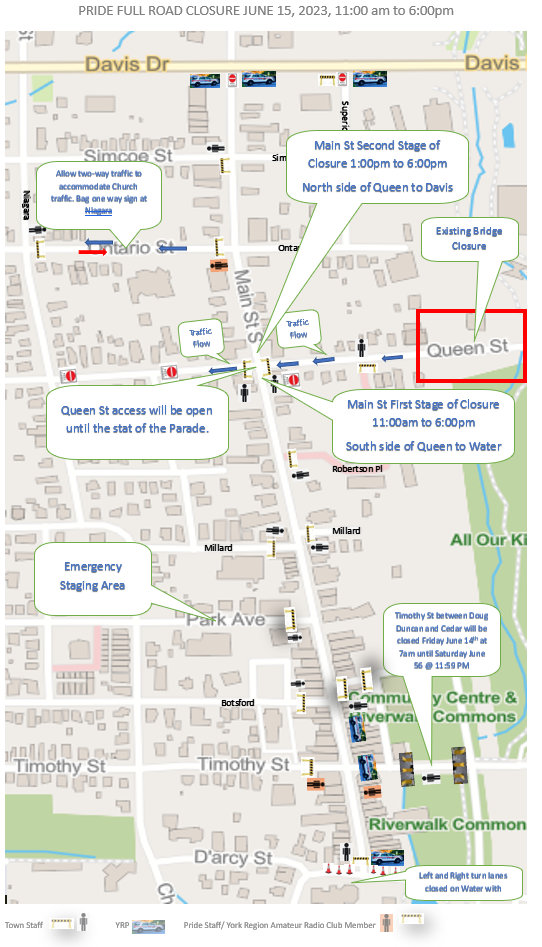 Map of a downtown area with streets and landmarks labeled.