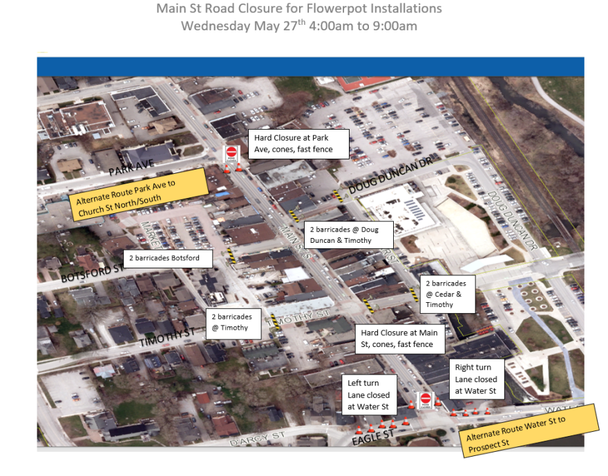 Summer Flowers road closure