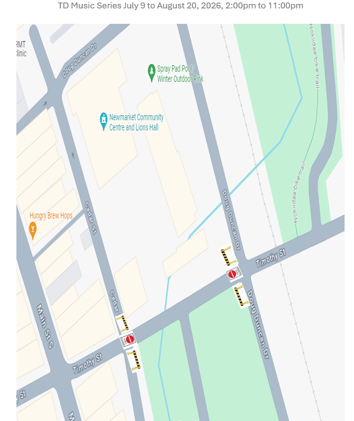 Music Series road closure
