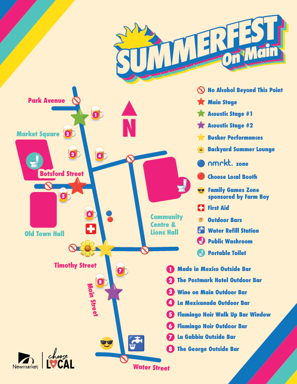 Summerfest on Main 2026 Site map